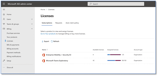 Microsoft 365 Licenses